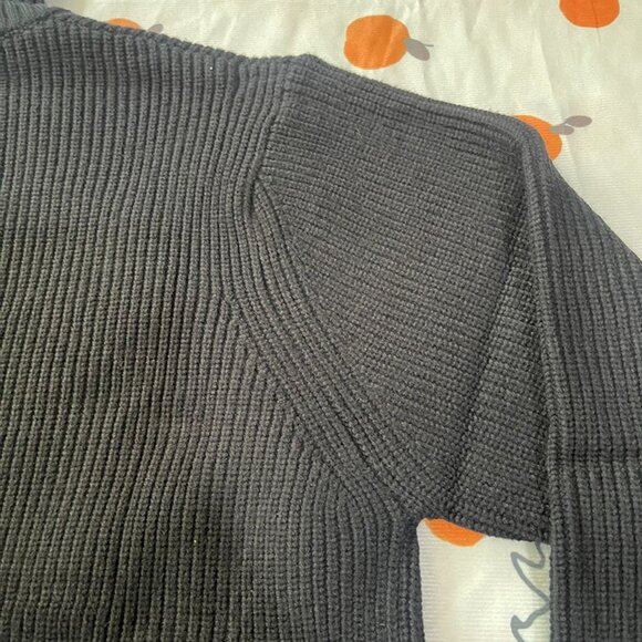 Stone Island Ribbed Cardigan in Black - Picture 7 of 8